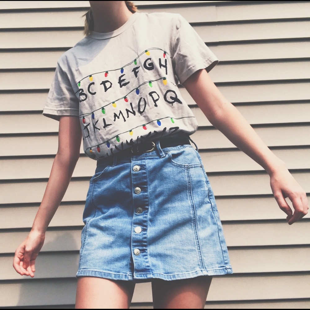 Stranger Things Official Merchandise Alphabet Tee
